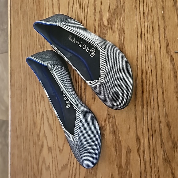 Rothy's Blue Birdseye Round Toe Slip-On Ballet Flats - women's 9 - Picture 4 of 10